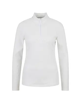 SPORTALM | Zipshirt intimo da donna in pile sottile | weiss